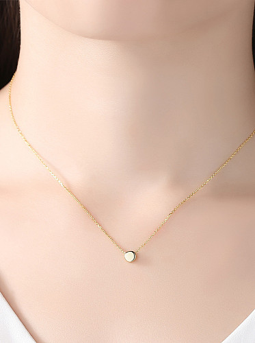 925 Sterling Silver With Smooth Simplistic Round Necklaces