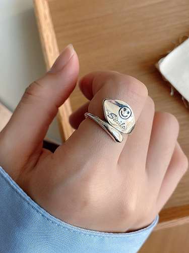 925 Sterling Silber minimalistischer Midi-Ring in freier Größe