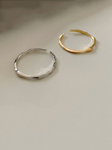 925 Sterling Silber runder minimalistischer Ring in freier Größe