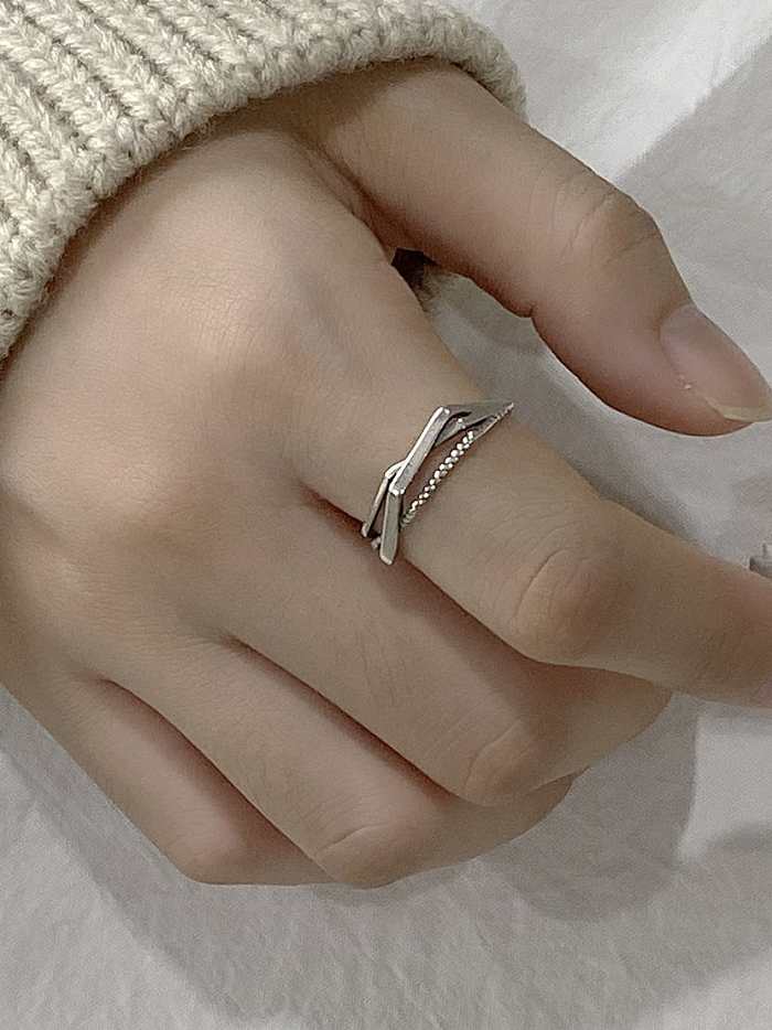 925 Sterling Silver Irregular Vintage Stackable Ring