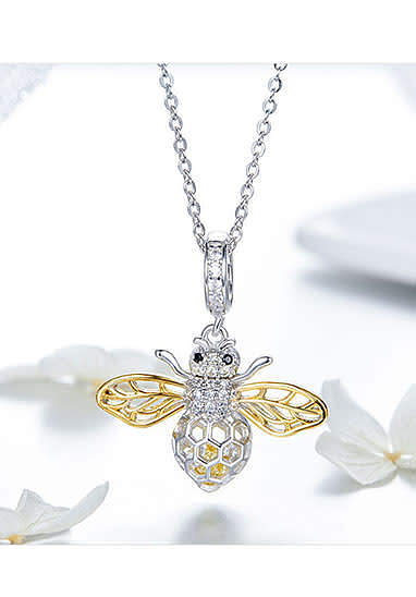925 silver cute bee charms