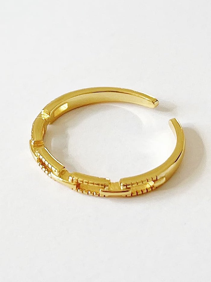 925 Sterling Silver Geometric Vintage Band Ring