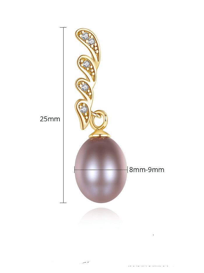 925 Sterling Silver Freshwater Pearl Irregular Dainty Drop Earring