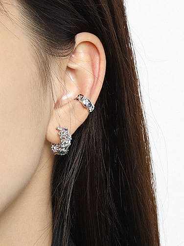 925 Sterling Silver Cubic Zirconia Geometric Minimalist Stud Earring
