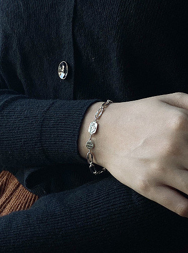 925er Sterlingsilber mit antiken versilberten geometrischen Vintage-Armbändern