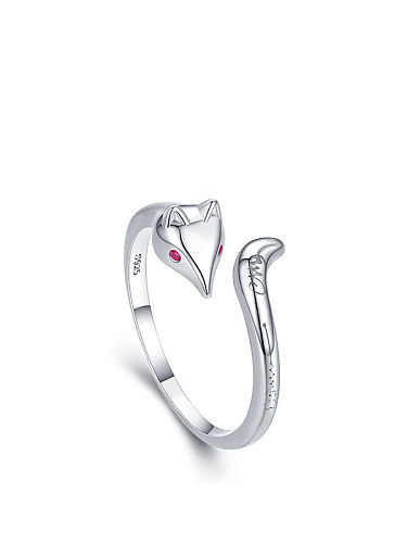 925 Sterling Silver Rhinestone Snake Classic Band Ring