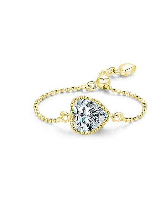 925 Sterling Silver Cubic Zirconia Geometric Classic Bead Ring