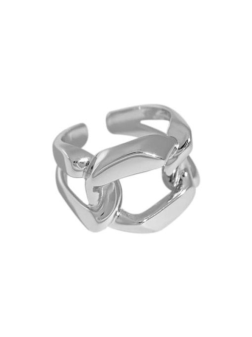 925 Sterling Silver Geometric Vintage Band Ring