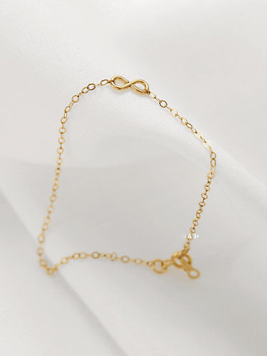 Pulseira de link minimalista com número de prata esterlina 925