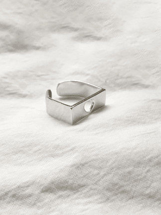 Sterling Silver neutral style love free size ring
