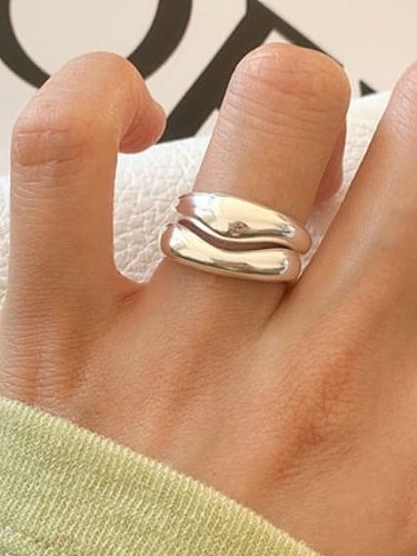 925 Sterling Silver Irregular Minimalist Band Ring