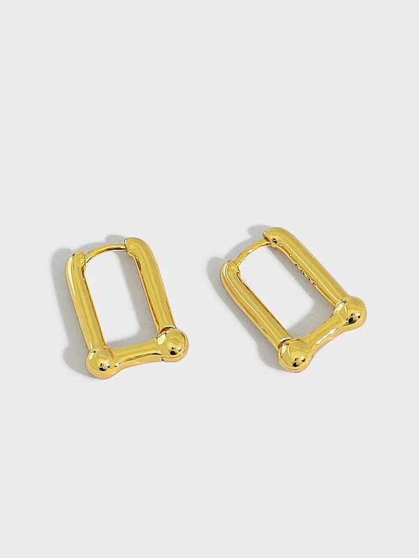 925 Sterling Silver Hollow Geometric Minimalist Stud Earring