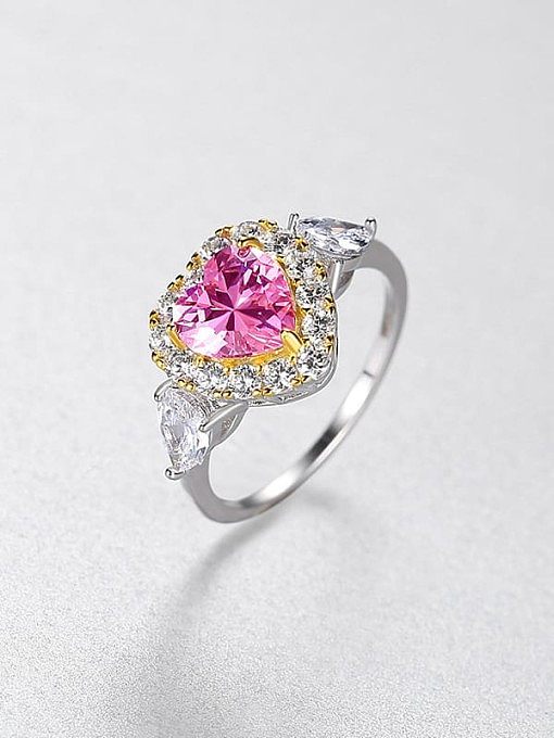 925 Sterling Silver Cubic Zirconia Geometric Dainty Band Ring