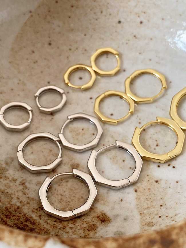 925 الفضة الاسترليني حلق هندسي خمر Huggie