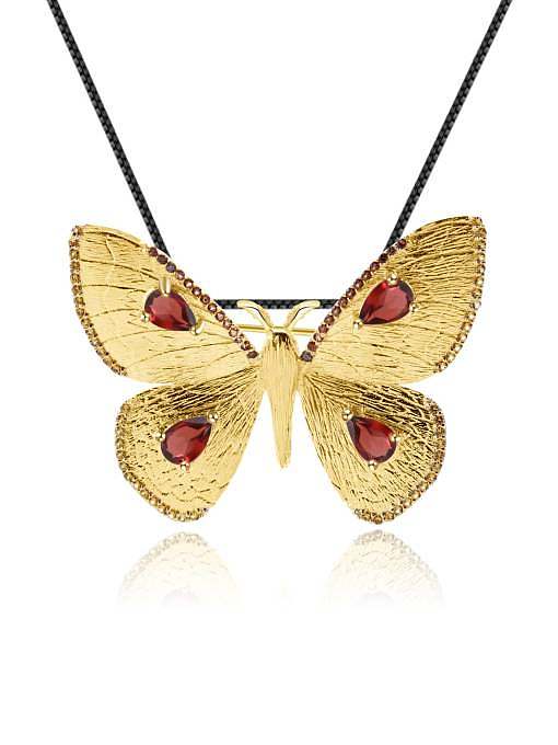 925 Sterling Silver Amethyst Butterfly Vintage Pendant Brooch Necklace