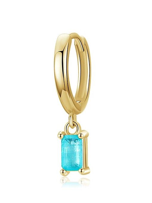 925 Sterling Silver Cubic Zirconia Irregular Minimalist Single Earring(Single-Only One)