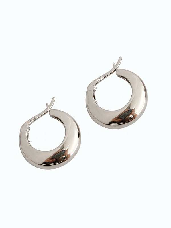 925 Sterling Silver Round Vintage Stud Earring