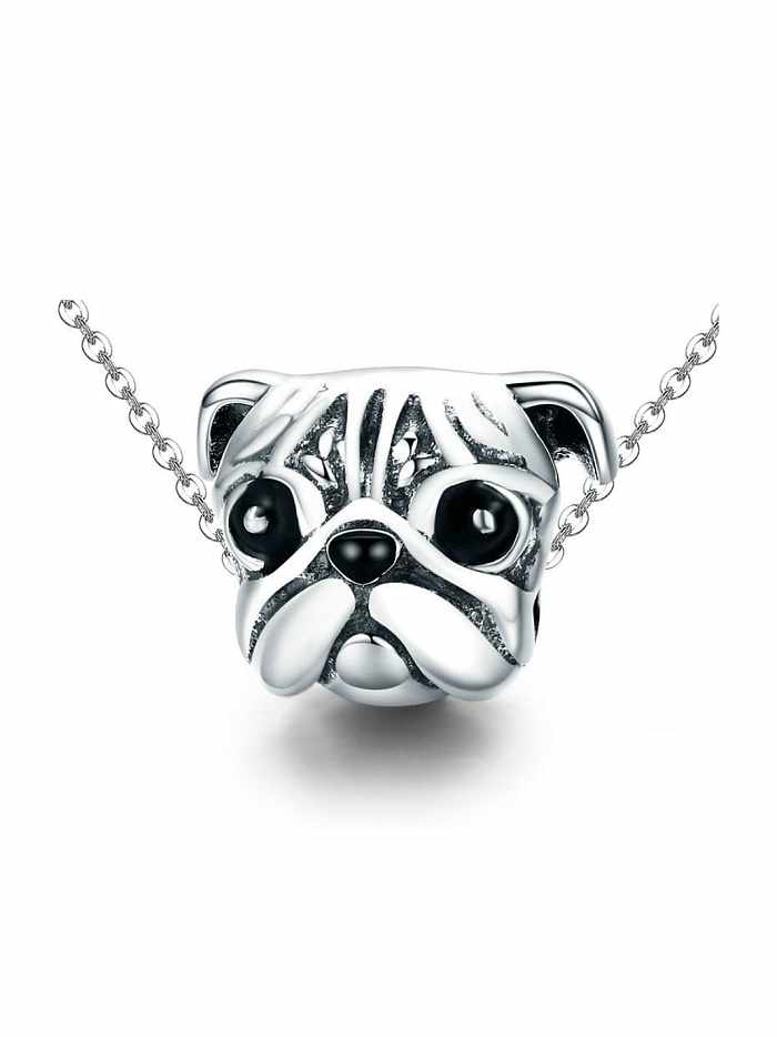 925 silver cute dog charms