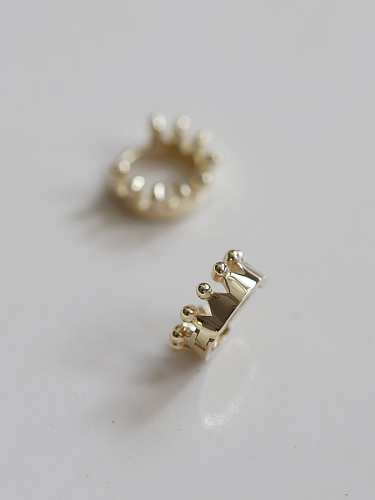925 Sterling Silver Crown Minimalist Clip Earring