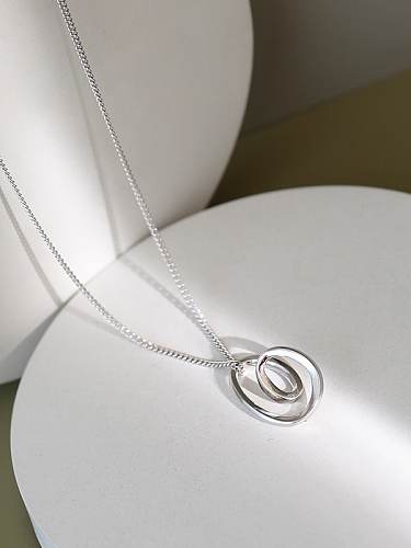 925 Sterling Silver Hollow Heart Minimalist Necklace