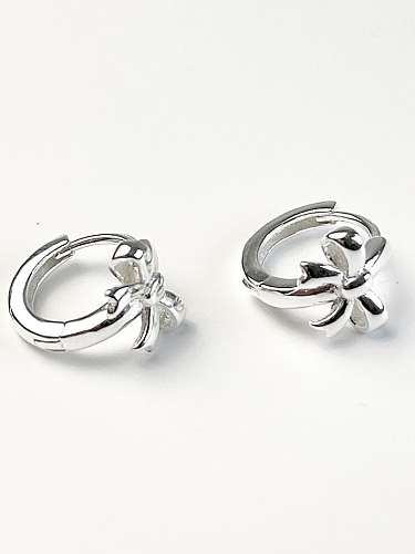 925 Sterling Silver Bowknot Vintage Huggie Earring