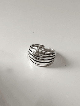 925 Sterling Silver With Antique Silver Plated Vintage Irregular Midi Rings