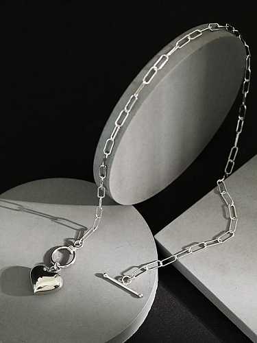 Minimalistische Halskette mit Herzanhänger aus 925er Sterlingsilber