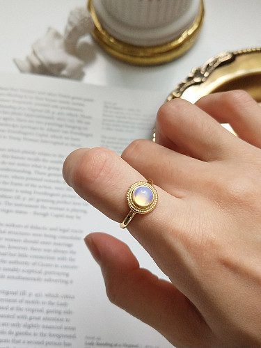 Halbedelstein-Ring aus Sterlingsilber
