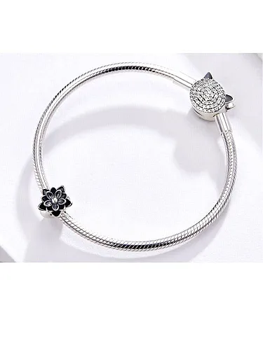 925 silver lotus charms