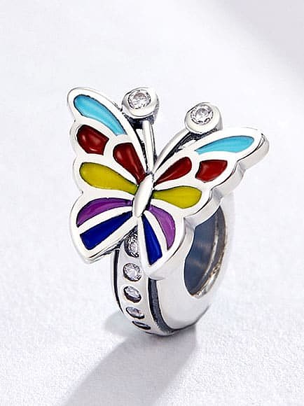 925 silver cute butterfly charms