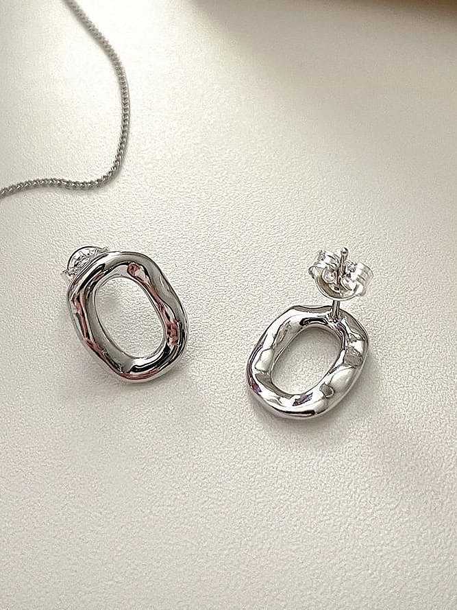 925 Sterling Silver Geometric Minimalist Drop Earring