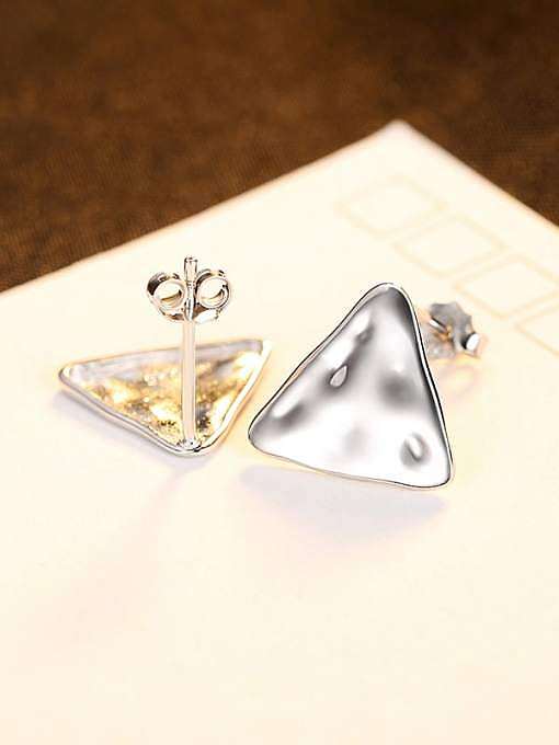 Boucle d'oreille minimaliste triangle en argent sterling 925
