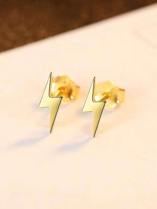 Boucles d'oreilles minimalistes éclairs irréguliers en argent sterling 925