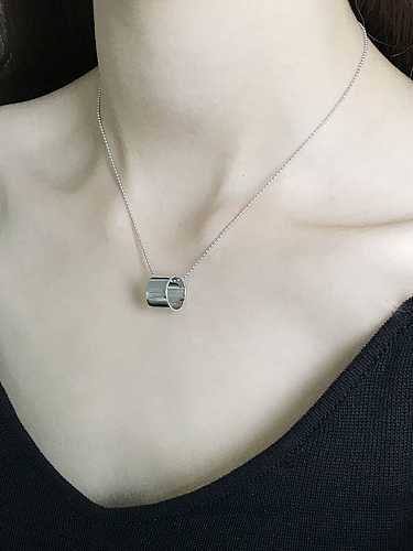 925 Sterling Silver Smooth Geometry Necklace