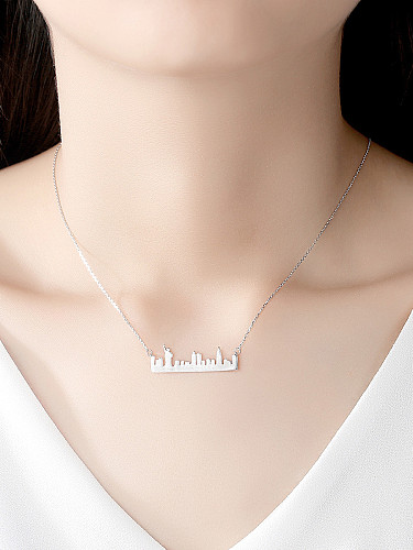 925 Sterling Silver With Smooth Personality Irregular Necklaces
