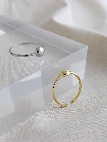 925 Sterling Silber glatter runder minimalistischer Midi-Ring in freier Größe