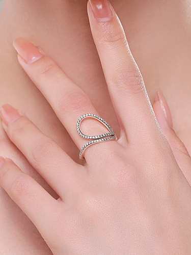 925 Sterling Silver Cubic Zirconia Geometric Minimalist Stackable Ring