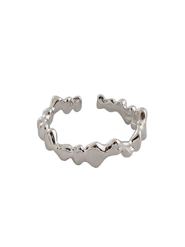 925 Sterling Silver Irregular Vintage Band Ring