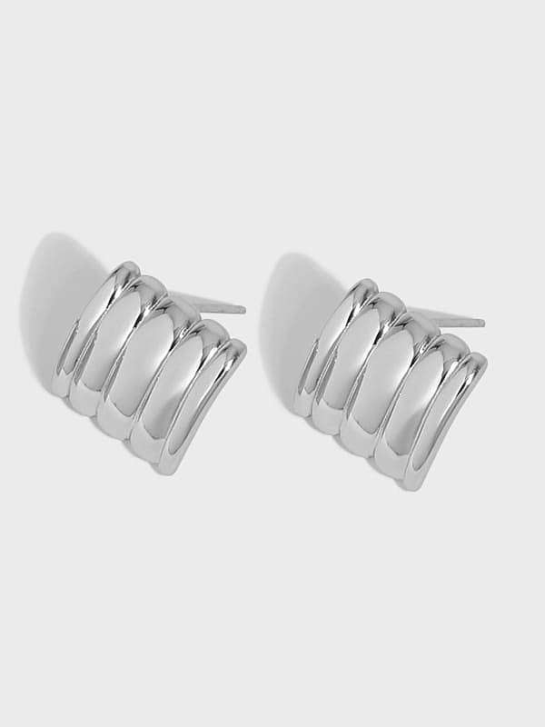 Boucles d'oreilles Vintage géométriques en argent sterling 925