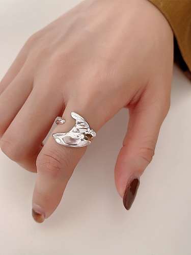 925 Sterling Silver Geometric Vintage Band Ring