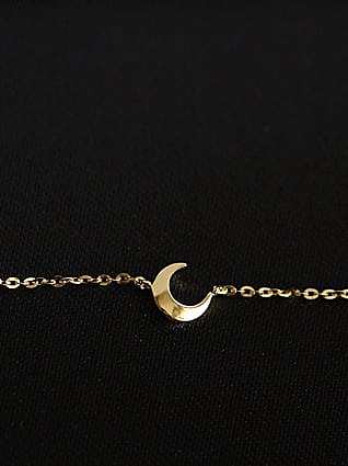 925 Sterling Silver Moon Dainty Adjustable Bracelet