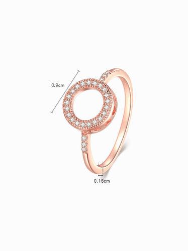 925 Sterling Silver Cubic Zirconia Round Dainty Band Ring