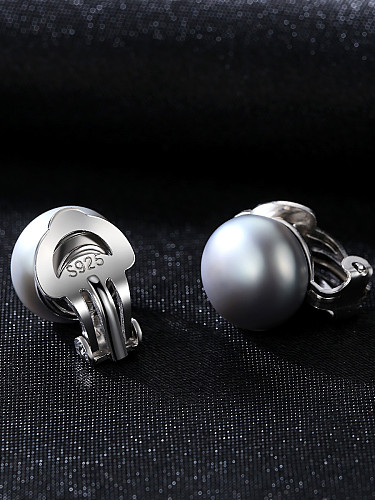 Pendientes de plata de ley con perlas naturales de 10-15 mm