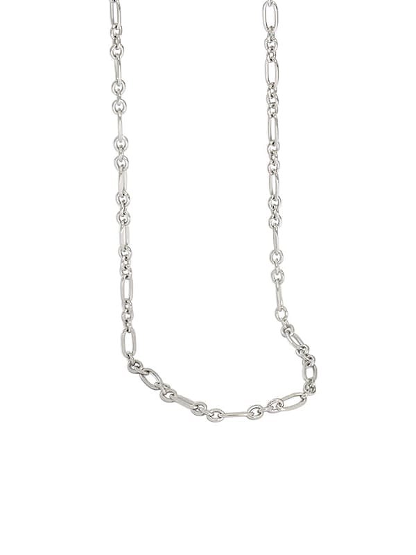 925 Sterling Silver Hollow Irregular Vintage pendant Necklace