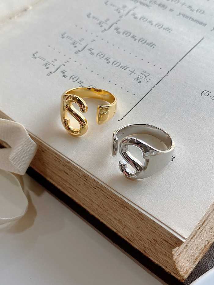 925 Sterling Silver Irregular Minimalist free size Ring