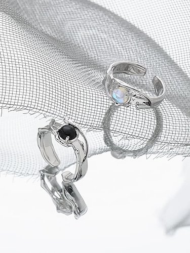 925 Sterling Silber Karneol unregelmäßiger Vintage stapelbarer Ring