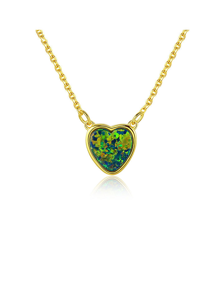 925 Sterling Silver With Gold Plated Simplistic Heart Locket Necklace
