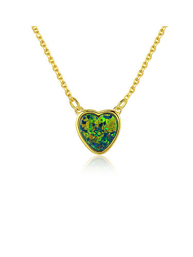 925 Sterling Silver With Gold Plated Simplistic Heart Locket Necklace