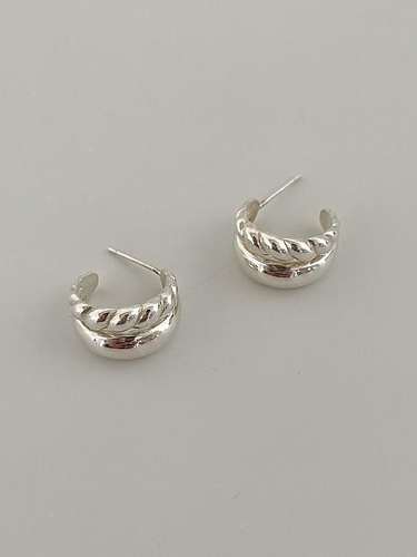 Boucles d'oreilles minimalistes géométriques en argent sterling 925