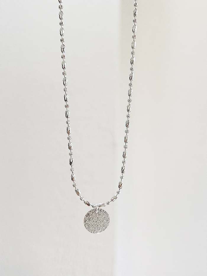 925 Sterling Silber Runde Minimalistische Perlenkette Halskette